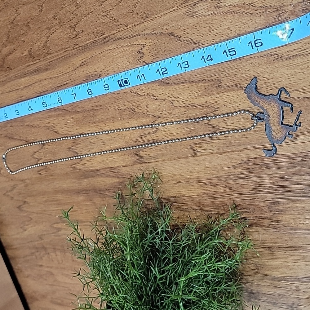 Horse Pendant Necklace with Silver Chain - Picture 4 of 5
